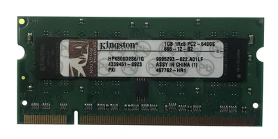 Kingston KTA-MB800/1GR 1GB DDR2-800MHz PC2-6400 non-ECC Unbuffered CL6 200-Pin SoDimm Memory Module