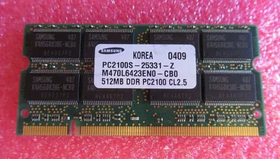 Kingston KTD-INSP8200/512-G 512MB DDR-266MHz PC2100 non-ECC Unbuffered CL2.5 200-Pin SoDimm Memory Module