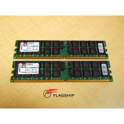 Kingston KTH-XW9400K2/4 4GB Kit (2 x 2GB) DDR2-667MHz PC2-5300 ECCRegistered CL5 240-Pin DIMM 1.8V Dual Rank Memory Module