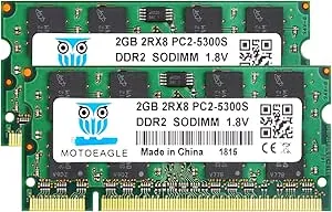 Kingston KTN667SO/2G 2GB DDR2-667MHz PC2-5300 non-ECC Unbuffered CL5 200-Pin SoDimm Memory Module