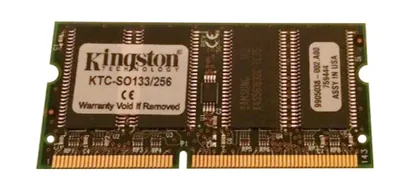 Kingston KTT-SO815/256I 256MB 100MHz PC100 non-ECC Unbuffered CL2 144-Pin SoDimm Memory Module
