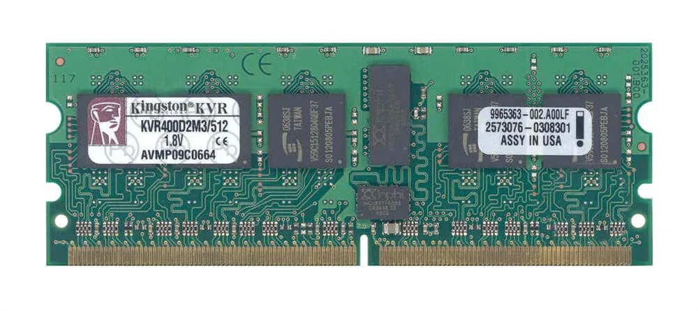 Kingston KVR400D2M3/512 1GB PC2-5300 ECC Registered 244-Pin DIMM Memory