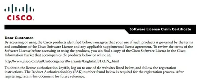 L-SL-39-SECNPE-K9-WITH-EQUAL - Cisco IOS Security No Payload Encryption License 1 Router