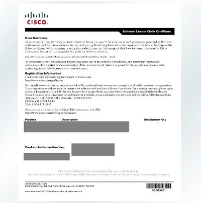 L-SL-39-UC-K9-WITH-EQUAL - Cisco IOS Unified Communications License 1 Router