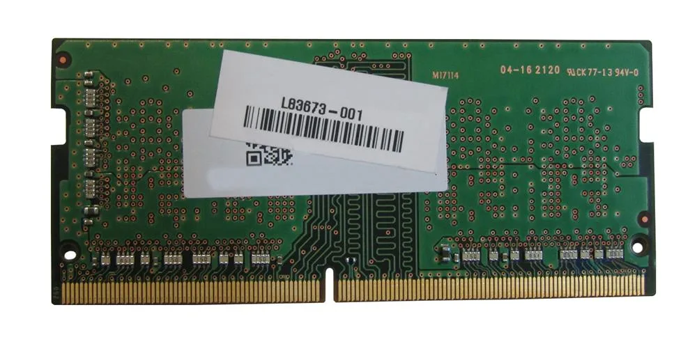 L83673-001 - HP 4GB DDR4-3200MHz PC4-25600 Non-ECC Unbuffered CL22 260-Pin SODIMM 1.2V Single Rank Memory Module