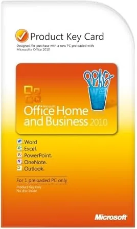 HP LK323AV#ABA Microsoft Office 2010 Home & Business License and Media 1 PC