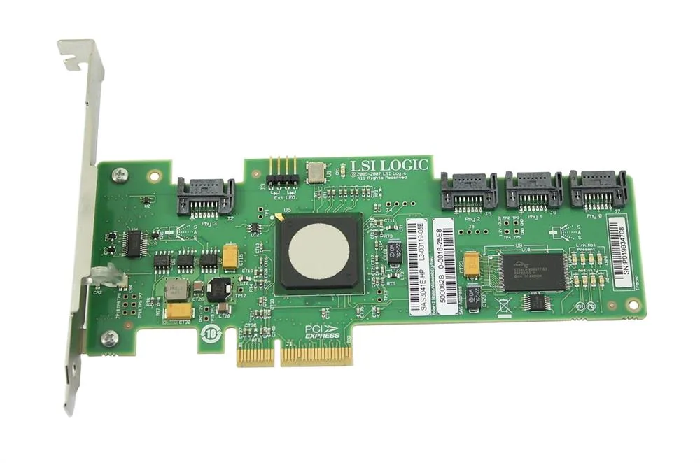 LSI00168 - LSI Logic LSISAS3041E-R 4 Port SAS RAID Controller - PCI Express x4 - Up to 300MBps Per Port - 4 x Serial ATA/300 - Serial ATA Internal