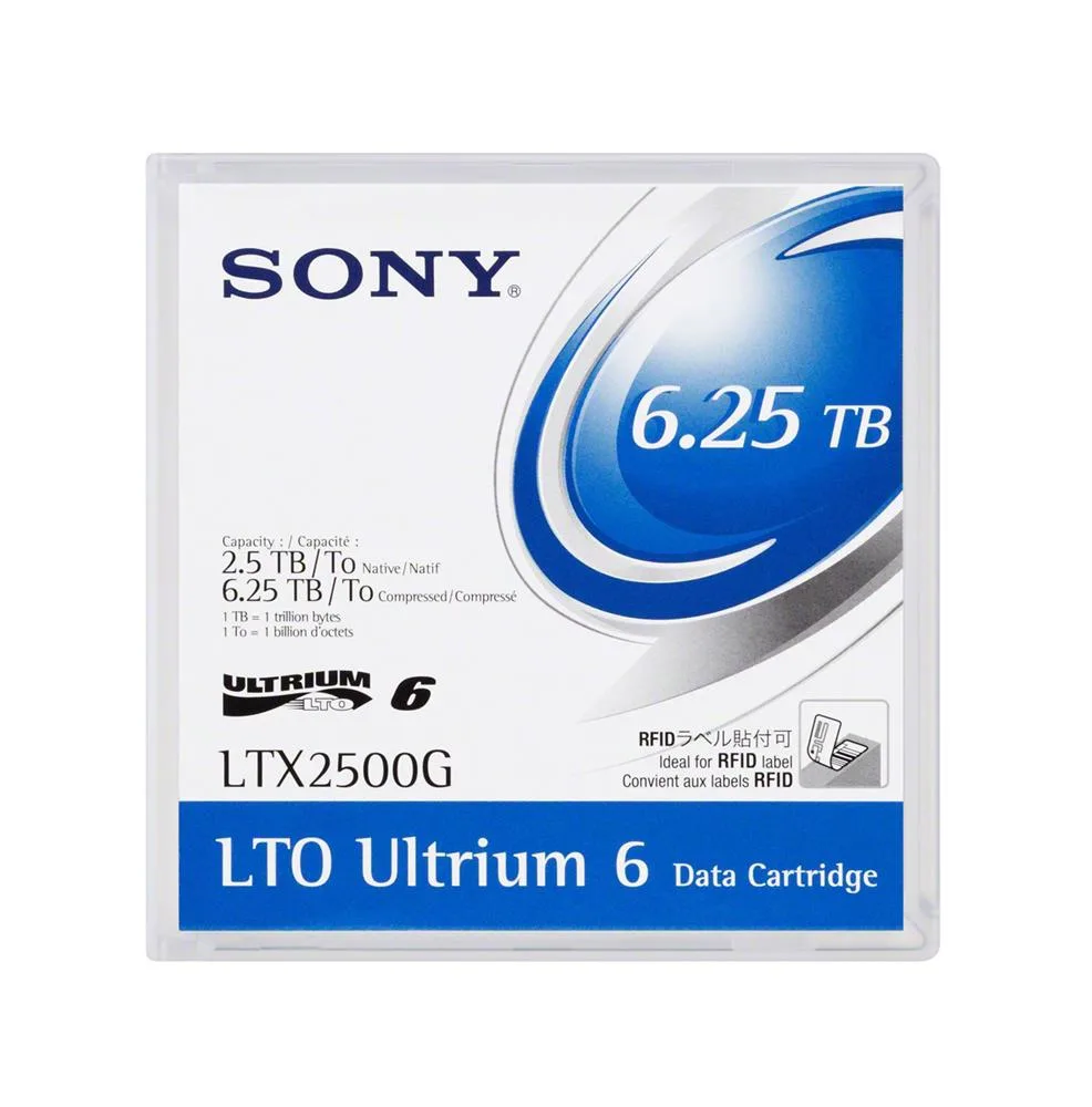 LTX2500G - Sony LTO Ultium-6 2.5TB/6.25TB METAL Particle Data Cartridge