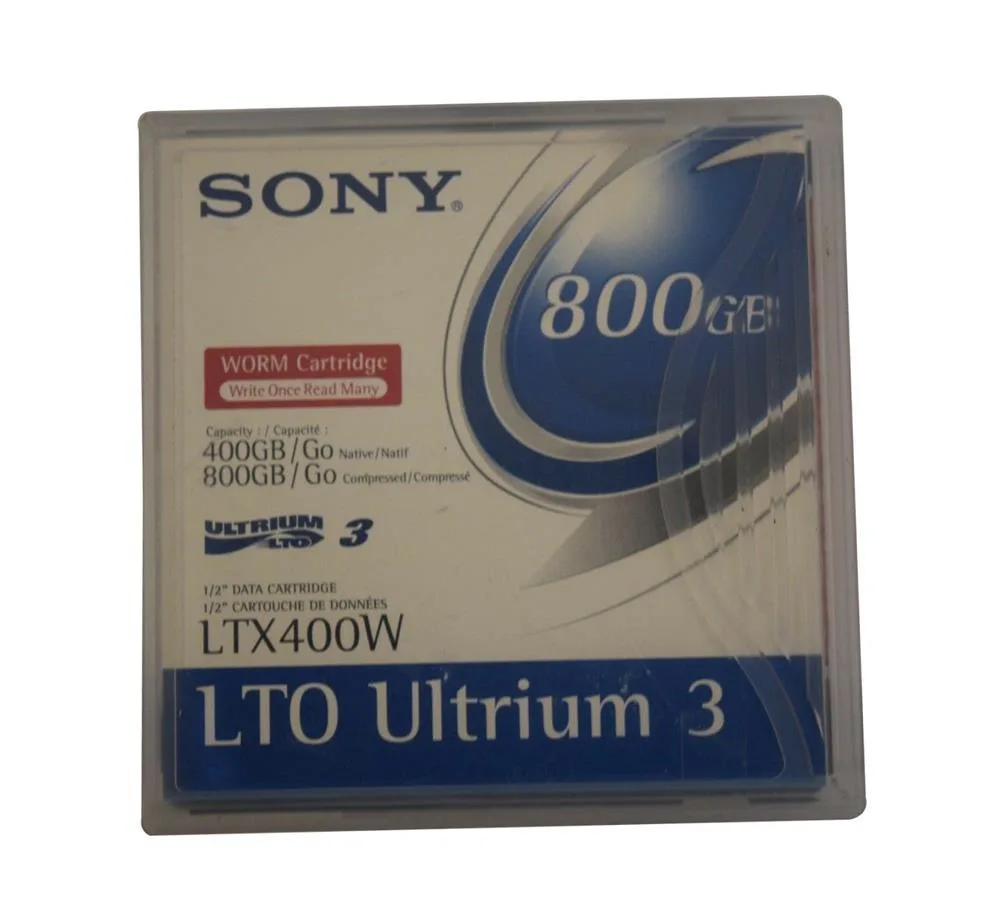 LTX400WBC - Sony LTX400W LTO Ultrium 3 WORM Data Cartridge with Barcode Labeling - LTO Ultrium - LTO-3 - 400 GB (Native) / 800 GB (Compressed) - 1 Pack