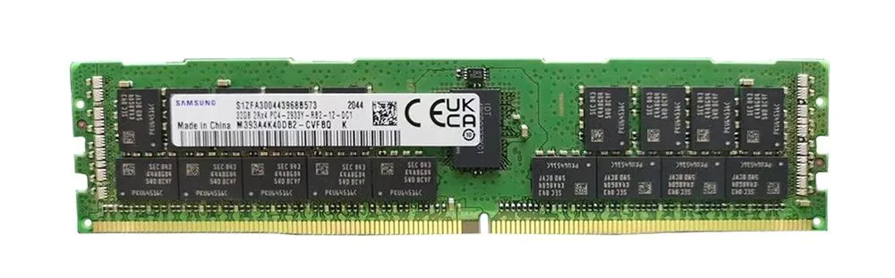 M393A4K40DB2-CVFBQ - Samsung 32GB PC4-23400 DDR4-2933MHz ECC Registered CL21 RDIMM 1.2V Dual-Rank Memory Module