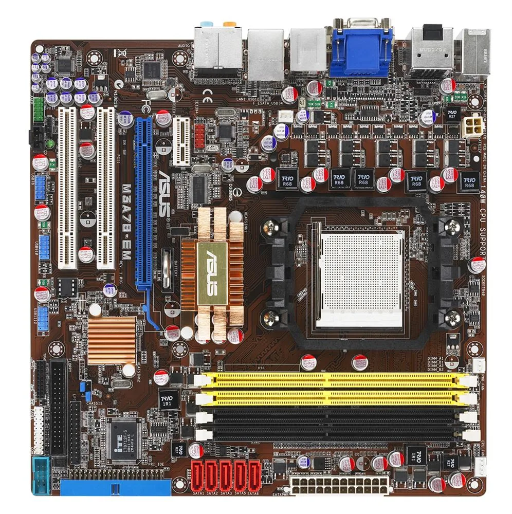 M3A78-EM - ASUS Desktop Board AMD 780G HyperTransport Technology Socket AM2+ 2600MHz, 1000MHz, 800MHz HT 8GB DDR2 SDRAM DDR2-1066/PC2-8500, DDR2-800/PC2-6400, DDR2-667/PC2-5300 CrossFireX ┬╡ATX