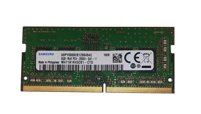 M471A1K43CB1-CRCD0 - Samsung 8GB DDR4-2400MHz PC4-19200 Non-ECC Unbuffered CL17 260-Pin SODIMM 1.2V Single Rank Memory Module