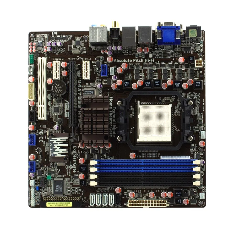M4A785G HTPC - ASUS Desktop Board AMD 785G HyperTransport Technology AM3 2600MHz HT 16GB DDR2 SDRAM DDR3-1066/PC3-8500, DDR2-800/PC2-6400, DDR2-667/PC2-5300 CrossFireX SWTX