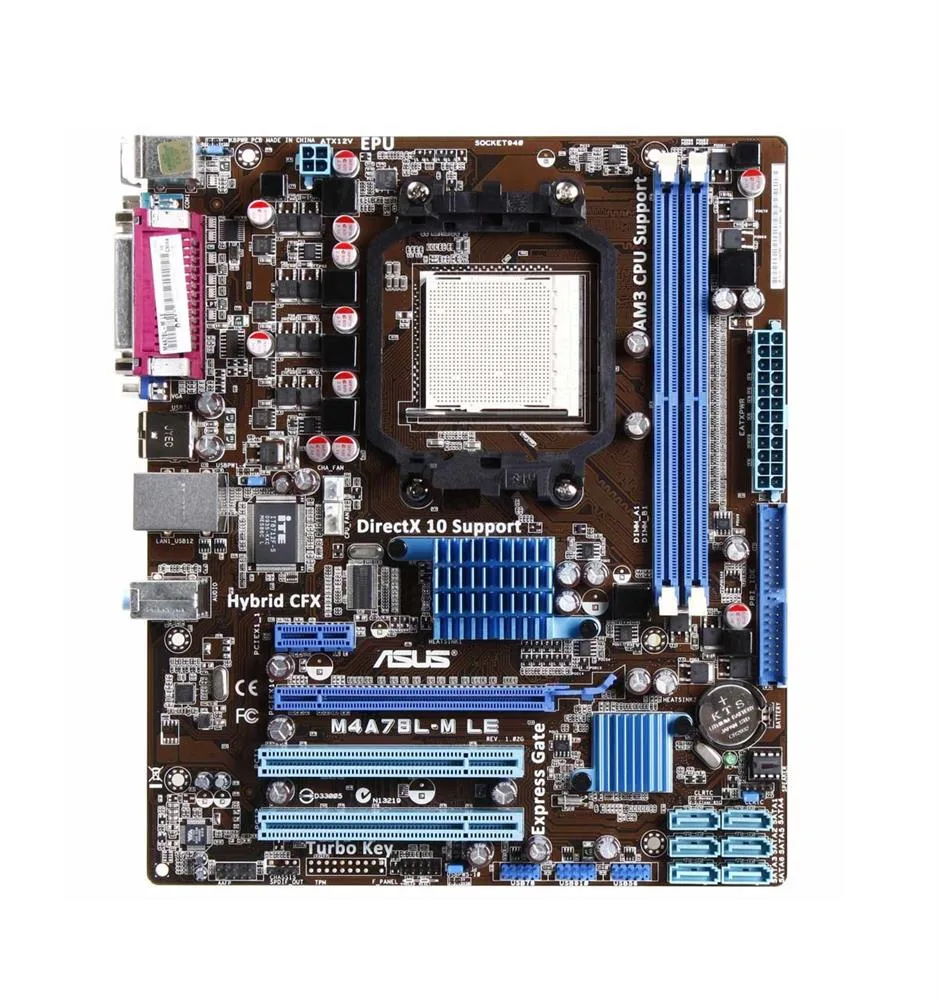 M4A78L-M LE - ASUS Desktop Board AMD 760G HyperTransport Technology AM3 2600MHz HT 8GB DDR2 SDRAM DDR2-1066/PC2-8500, DD