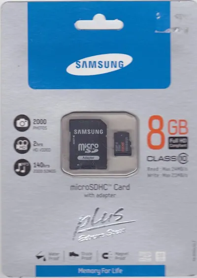 MB-MP8GA - Samsung Plus 8GB Class 10 microSDHC Flash Memory Card