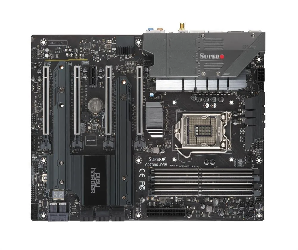 MBD-C9Z390-PGW - Supermicro ATX Intel Z390/Core i9/i7/i5/i3/Pentium/Celeron DDR4 LGA-1151 Motherboard