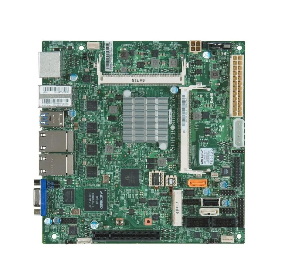 MBD-X11SBA-F-O - Supermicro Intel N3700 Chipset DDR3 2-Slot RAM FCBGA-1170 Socket Mini-ITX Motherboard for Server