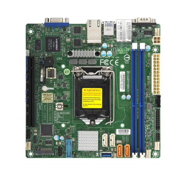 MBD-X11SCL-IF - Supermicro MiniITX Intel C242/Xeon E-2100/i3/Pentium/Celeron DDR4 LGA-1151 Motherboard