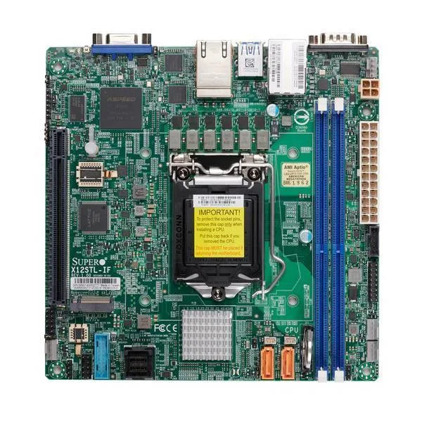 MBD-X12STL-IF - Supermicro MiniITX Intel C252/Xeon E-2300/Pentium DDR4 LGA-1200 Motherboard