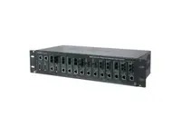 MC-1500R - Planet Industrial (AC Power) 19 2.4U 15-Slot Media Converter Chassis with Optional Redundant Power Supply