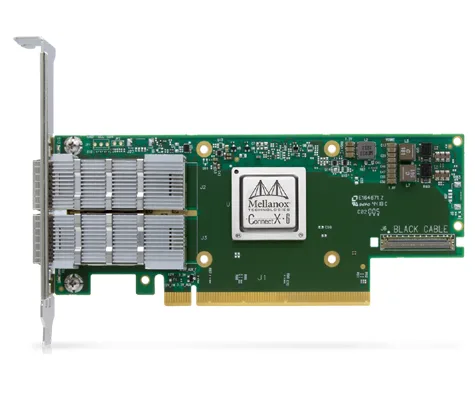 Mellanox MCX653106A-HDAT ConnectX-6 InfiniBand HDR100 2x Ports QSFP56 Tall Bracket 200Gbps 200GBASE-CR4 4.0 x16 Network Adapter Card
