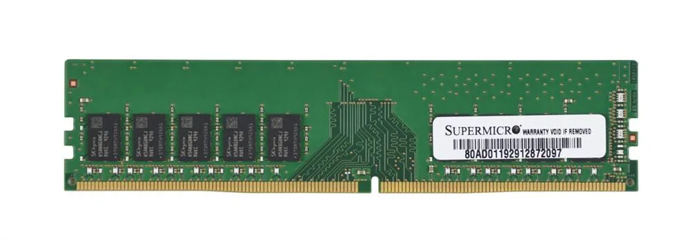 MEM-DR480L-HL01-EU26 - Supermicro 8GB DDR4-2666MHz PC4-21300 ECC Unbuffered CL19 288-Pin UDIMM 1.2V Single Rank Memory Module