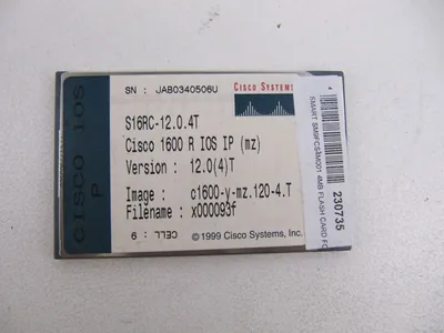 MEM1600-4FC-TP - Cisco 4MB Flash Memory Card for 1600 Series (1601 / 1604 / 1605R) Router
