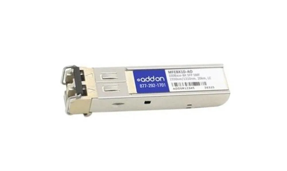 MFEBX1DAO - Addonics 100Mbps 100Base-BX Single-mode Fibre 20km 1550nmTx/1310nmRx LC Connector SFP Transceiver Module