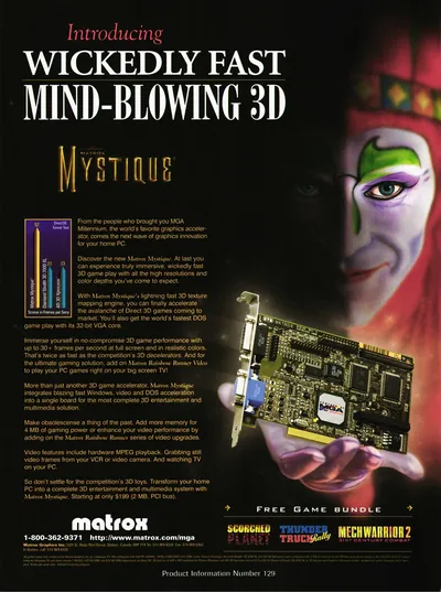 Matrox MGA-MYST/2NR MGA 64-Bit Mystique Video Graphics Card