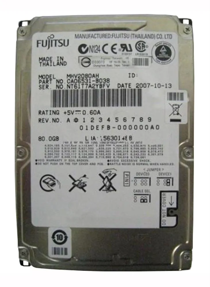 MHV2080AH - Fujitsu 80GB 5400RPM ATA-100 8MB Cache 2.5-inch Mobile Hard Drive