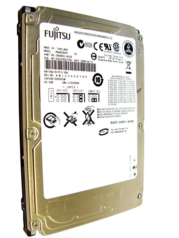 MHW2060AT - Toshiba MHW2060AT 60 GB 2.5 Internal Hard Drive - IDE Ultra ATA/133 (ATA-7) - 4200 rpm - 2 MB Buffer