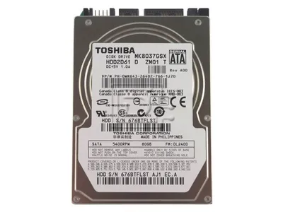 Toshiba MK8037GSX/CL1 80GB 5400RPM SATA 3Gb/s 2.5-inch Hard Drive