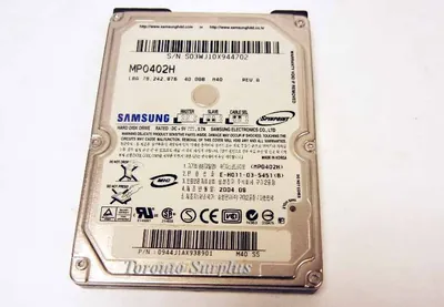 Samsung MP0402H/PRT Spinpoint M40 40GB 5400RPM Ultra ATA-100 8MB Cache 2.5-inch Hard Drive