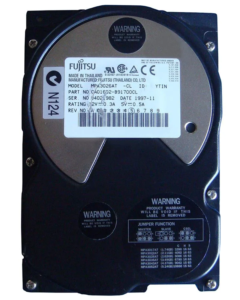 MPA3026AT - Fujitsu 2GB 5400RPM ATA-33 3.5-inch Hard Drive