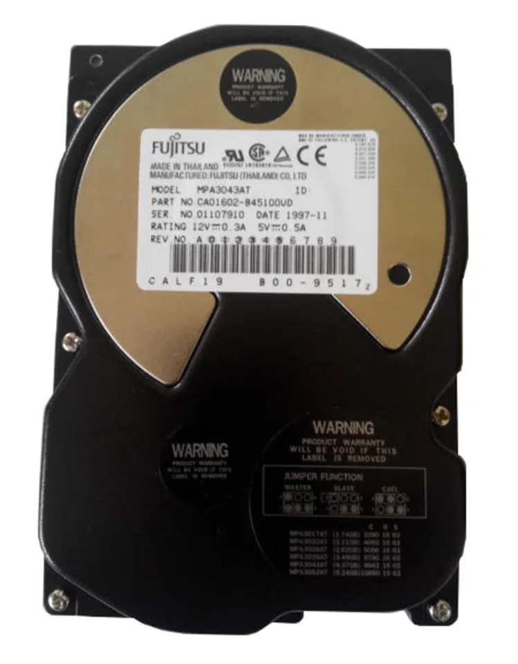 MPA3043AT - Fujitsu 4GB 5400RPM ATA-33 3.5-inch Hard Drive