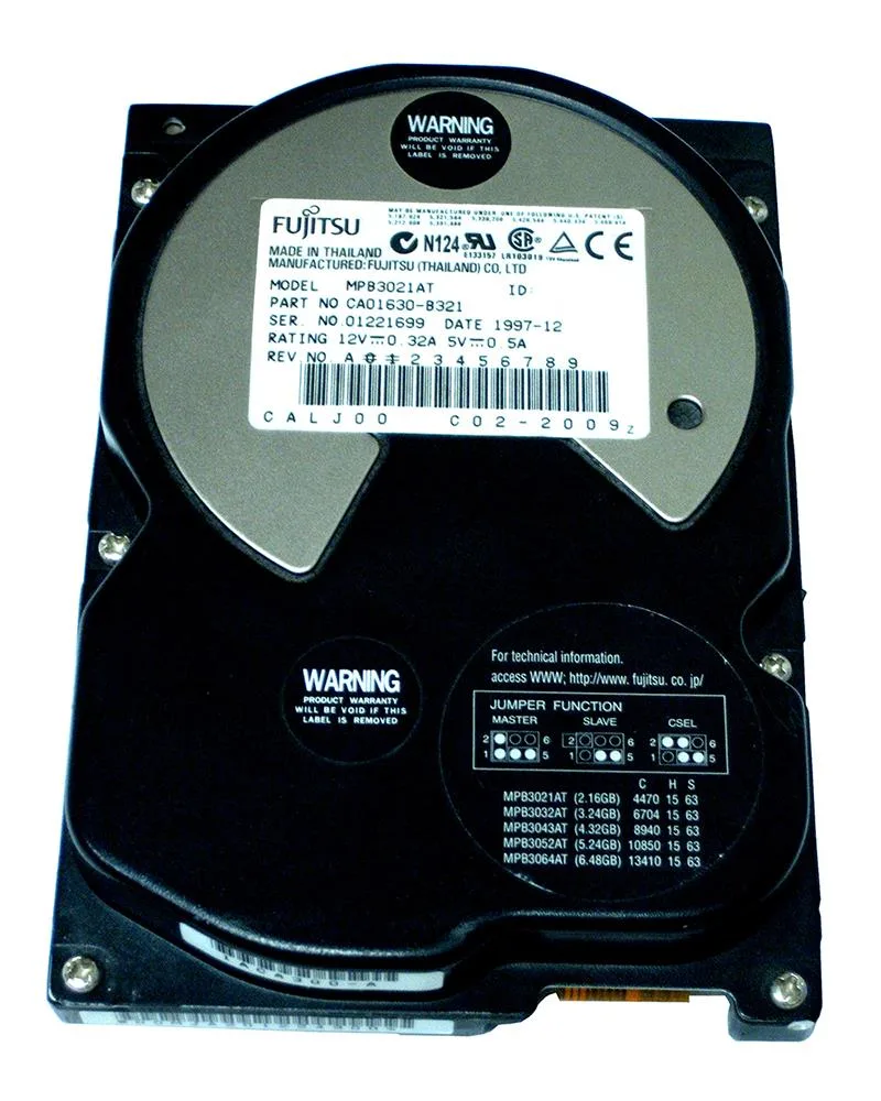 MPB3021AT - Fujitsu 2GB 5400RPM ATA-33 3.5-inch Hard Drive