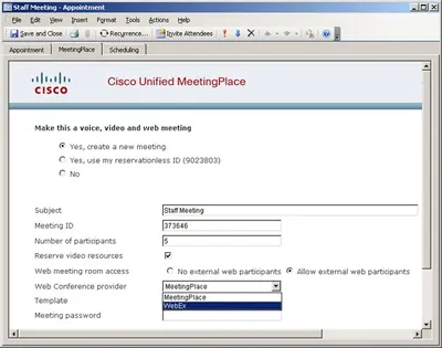 MPE-OUTLOOK - Cisco Unified MeetingPlace Express Outlook Integration License Standard PC