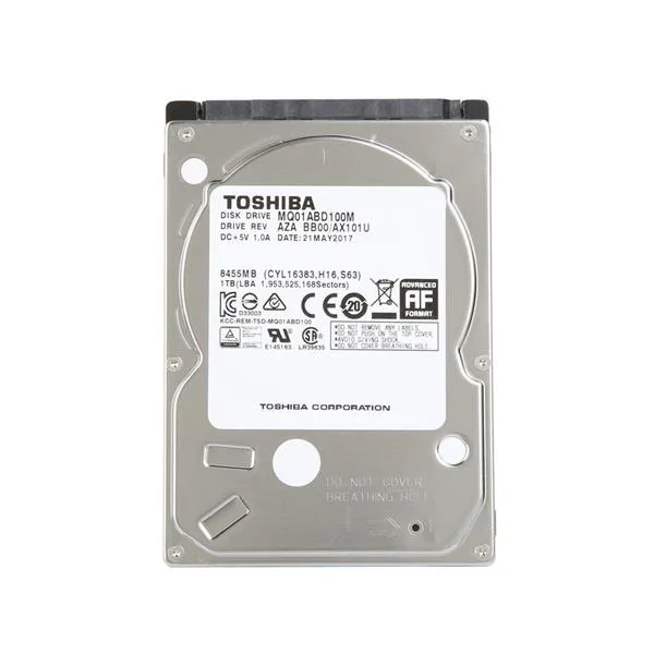 MQ01ABD100M - Toshiba 1TB 5400RPM SATA 6Gb/s 8MB Cache 2.5-inch Hard Drive