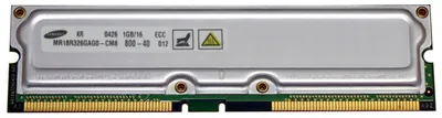 MR18R326GAG0-CM8 - Samsung Rambus 1GB PC800 800MHz ECC Unbuffered 40ns 184-Pin RDRAM RIMM Memory