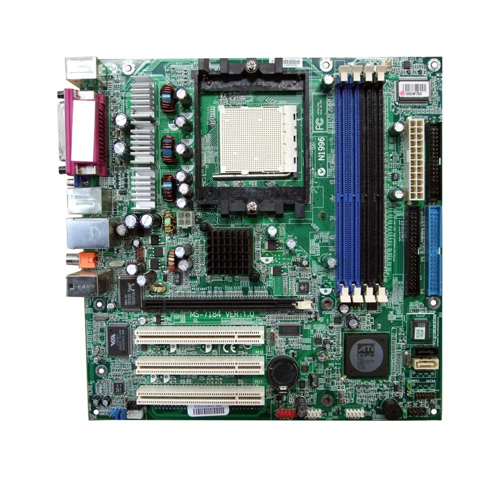 MS-7184 - MSI Socket 939 ATI RS482 + SB400 Chipset Support DDR 4x DIMM 2x SATA Micro-ATX Motherboard