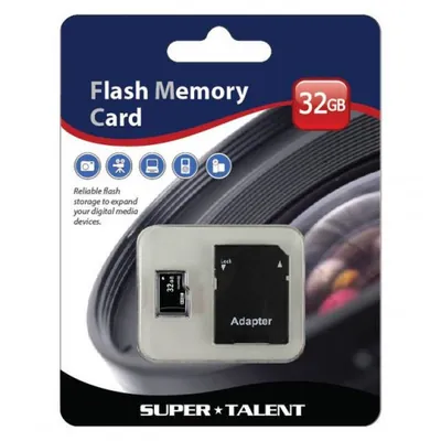 Super MSD32GST/R Talent 32GB Class 4 microSDHC Flash Memory Card