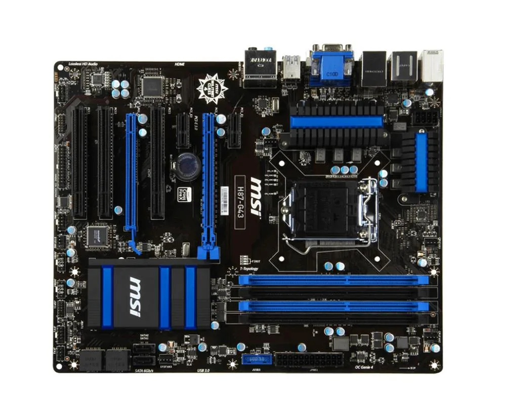 MSI-H87-G43 - MSI Socket LGA 1150 Intel H87 Chipset 4th Generation DDR3 4x DIMM 6x SATA 6.0Gb/s ATX Motherboard