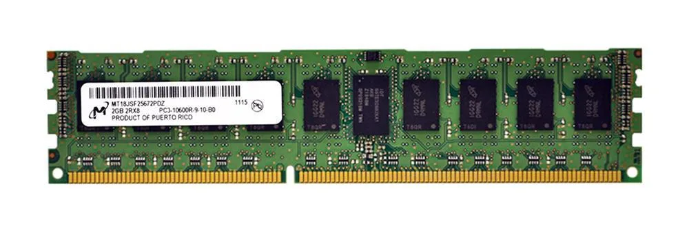 MT18JSF25672PDZ-1G4G1HG - Micron 2GB PC3-10600 DDR3-1333MHz ECC Registered CL9 RDIMM Dual-Rank Memory Module