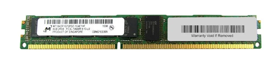 MT18KDF1G72PDZ-1G4E1HE - Micron 8GB DDR3-1333MHz PC3L-10600 ECC Registered CL9 240-Pin VLP RDIMM 1.35V Dual Rank Memory Module