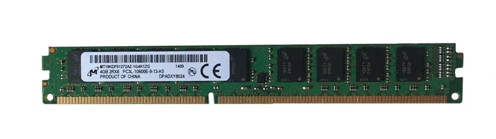 MT18KDF51272AZ-1G4K1ZG - Micron 4GB DDR3-1600MHz PC3L-12800 ECC Unbuffered CL11 240-Pin VLP UDIMM 1.35V Dual Rank Memory Module
