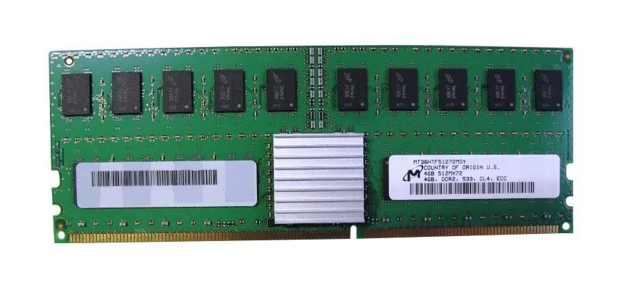 MT36HTF51272MDY-53E - Micron 4GB DDR2-533MHz/PC2-4200 ECC Registered CL4 240-Pin CDIMM 1.8V Dual Rank Memory Module