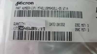 Micron MT42L128M64D2LL-25 IT:A LPDDR2-800MHz 128Mx64 (8GB) DRAM Memory Chip