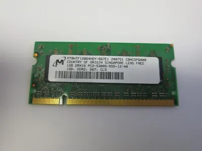 Micron MT47H256M4HQ-3E:G DDR2-667MHz 256Mx4 Pb-Free (1GB) DRAM Memory Chip