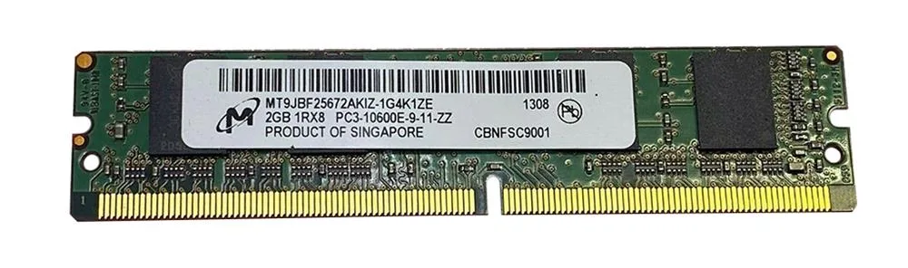 MT9JBF25672AKIZ-1G4K1ZE - Micron 2GB DDR3-1333MHz PC3-10600 ECC Unbuffered CL9 244-Pin VLP Mini-UDIMM 1.5V Single Rank Memory Module