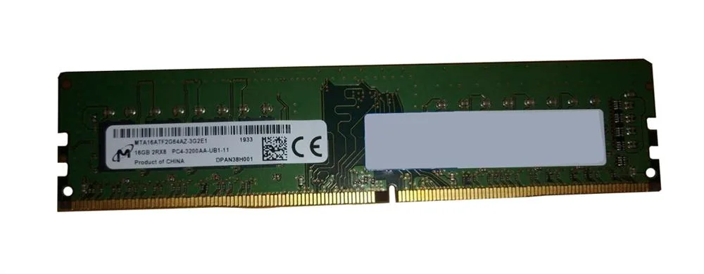 MTA16ATF2G64AZ-3G2E1 - Micron 16GB PC4-25600 DDR4-3200MHz non-ECC Unbuffered CL22 UDIMM 1.2V Dual-Rank Memory Module